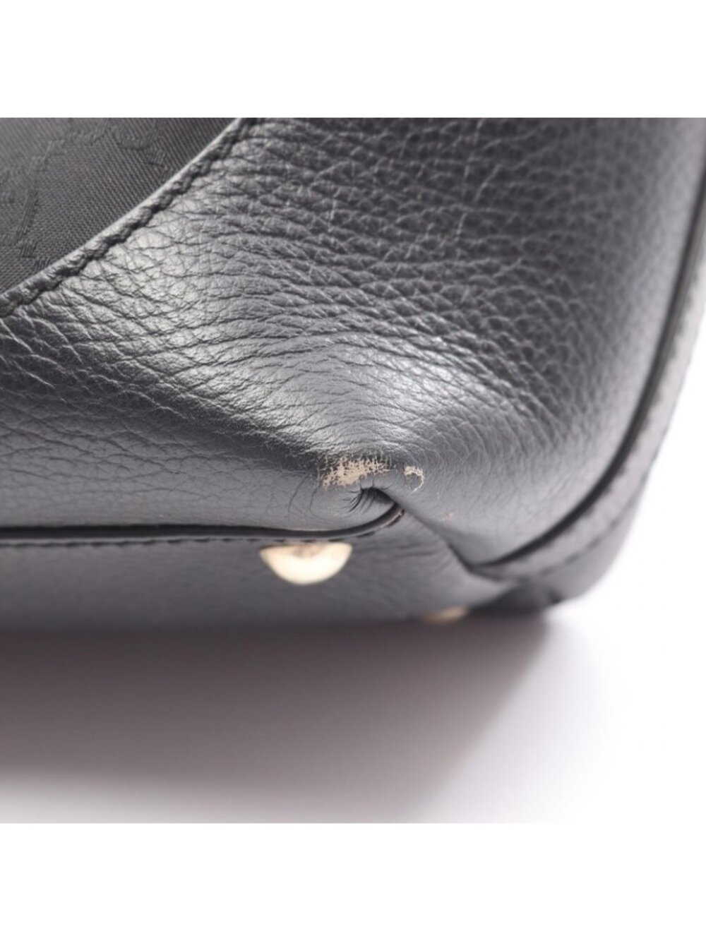 Gucci Tote GG Pattern Black Nylon Leather - Picture 9 of 11